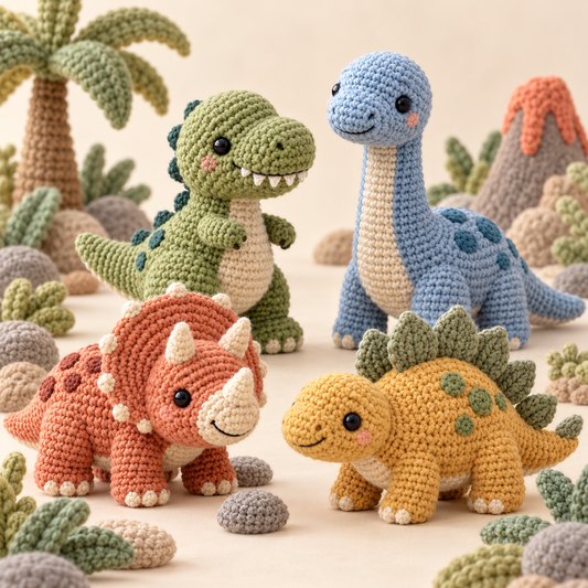 Tiny Roar Dinosaur Amigurumi