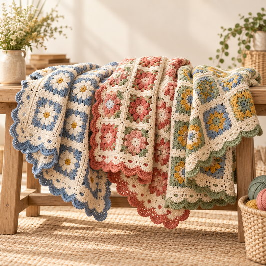 Heirloom Granny Square Blankets