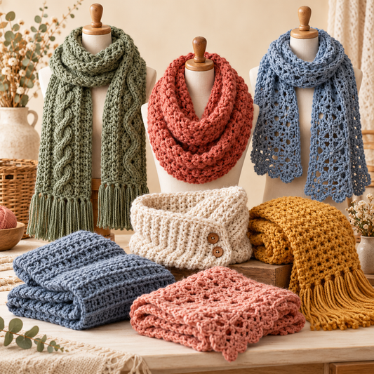 Cozy Crochet Scarves & Cowls