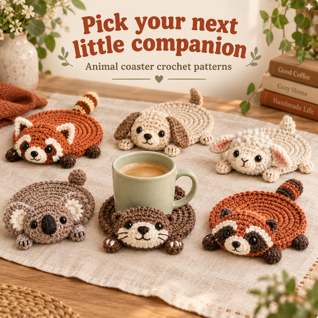 Animal Coaster Crochet Pattern Bundle