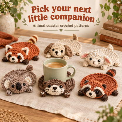 Animal Coaster Crochet Pattern Bundle
