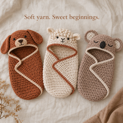 Baby Animal Cocoon Crochet Pattern