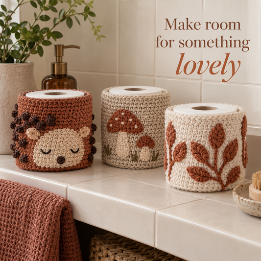 10 Crochet Toilet Paper Holder Patterns Bundle
